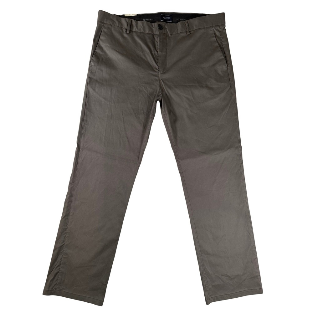 7Diamonds Parker Chino Performance Golf Pants Twill‎ Grey Mens 36/32